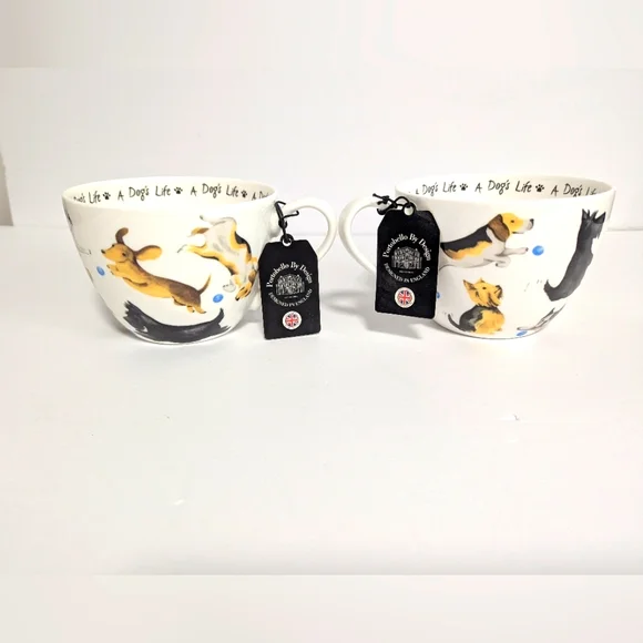 Portobello Bone China A Dog's Life Jumbo Mug Set - Picture 3 of 6